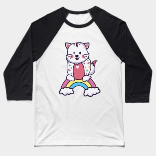 Cute Cat Baseball T-Shirt